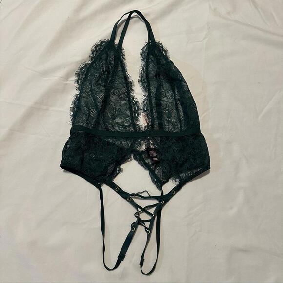 Victoria Secret Green lace bodysuit - Picture 1 of 4
